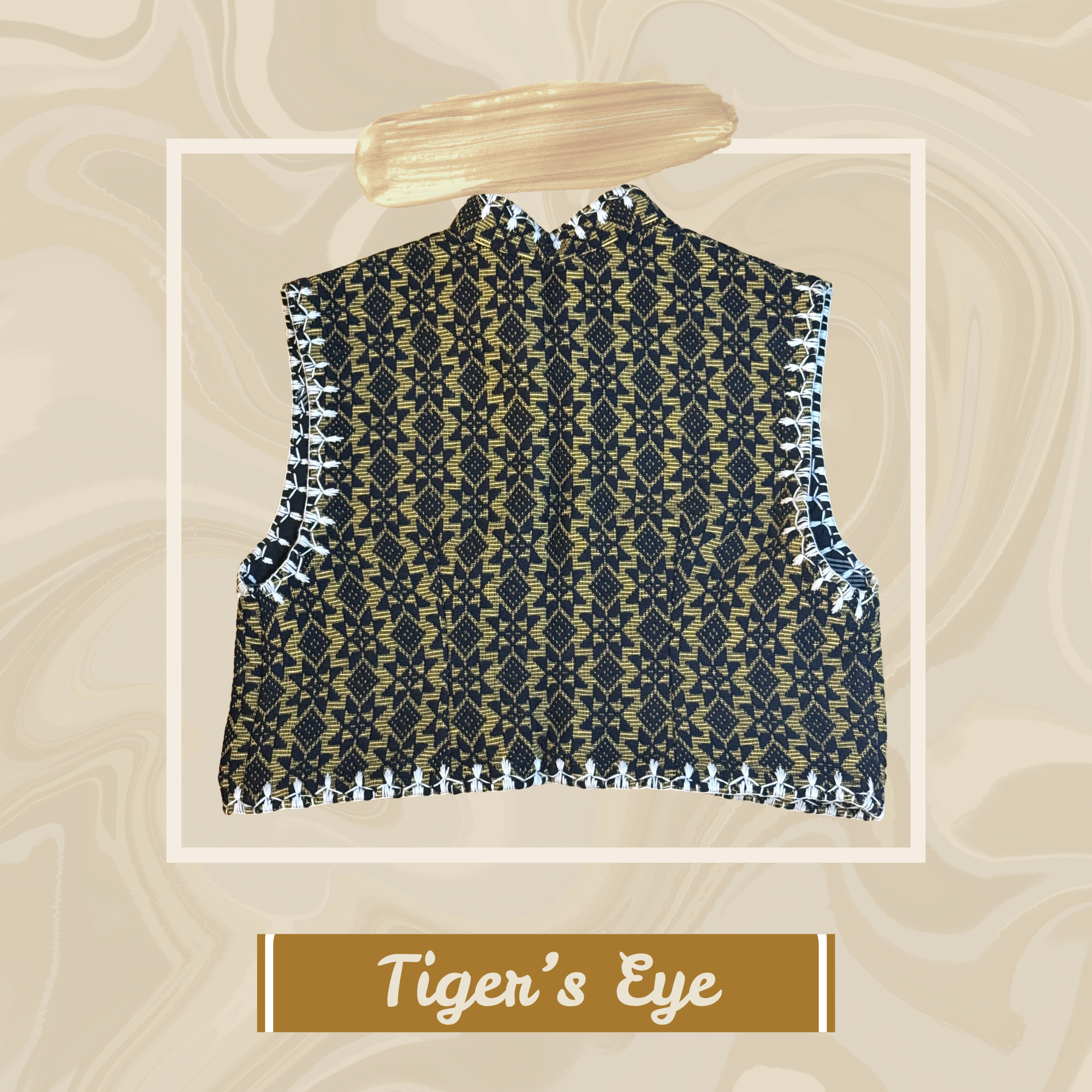 Hinabi Patchwork Vest - Tiger's Eye