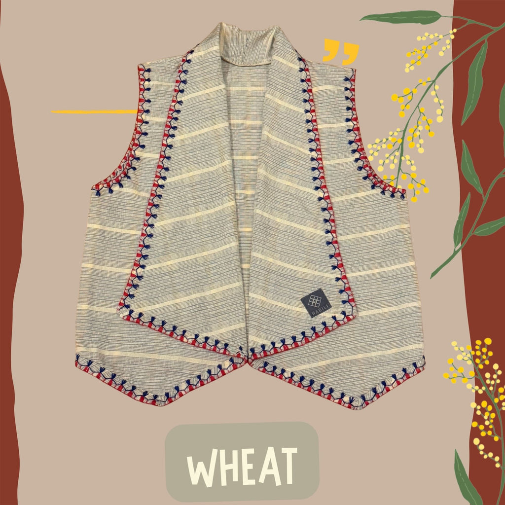 Hinabi Waterfall Vest - Wheat