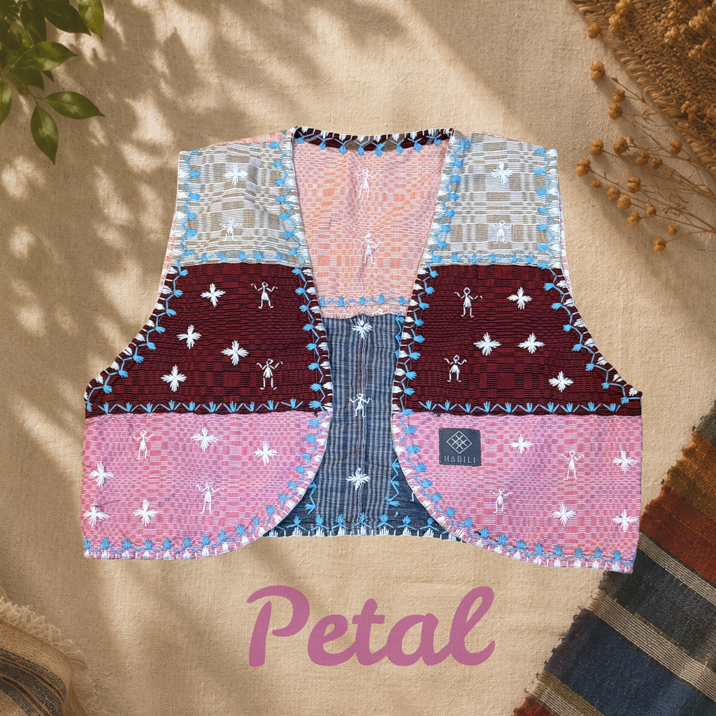 Hinabi Patchwork Vest - Petal
