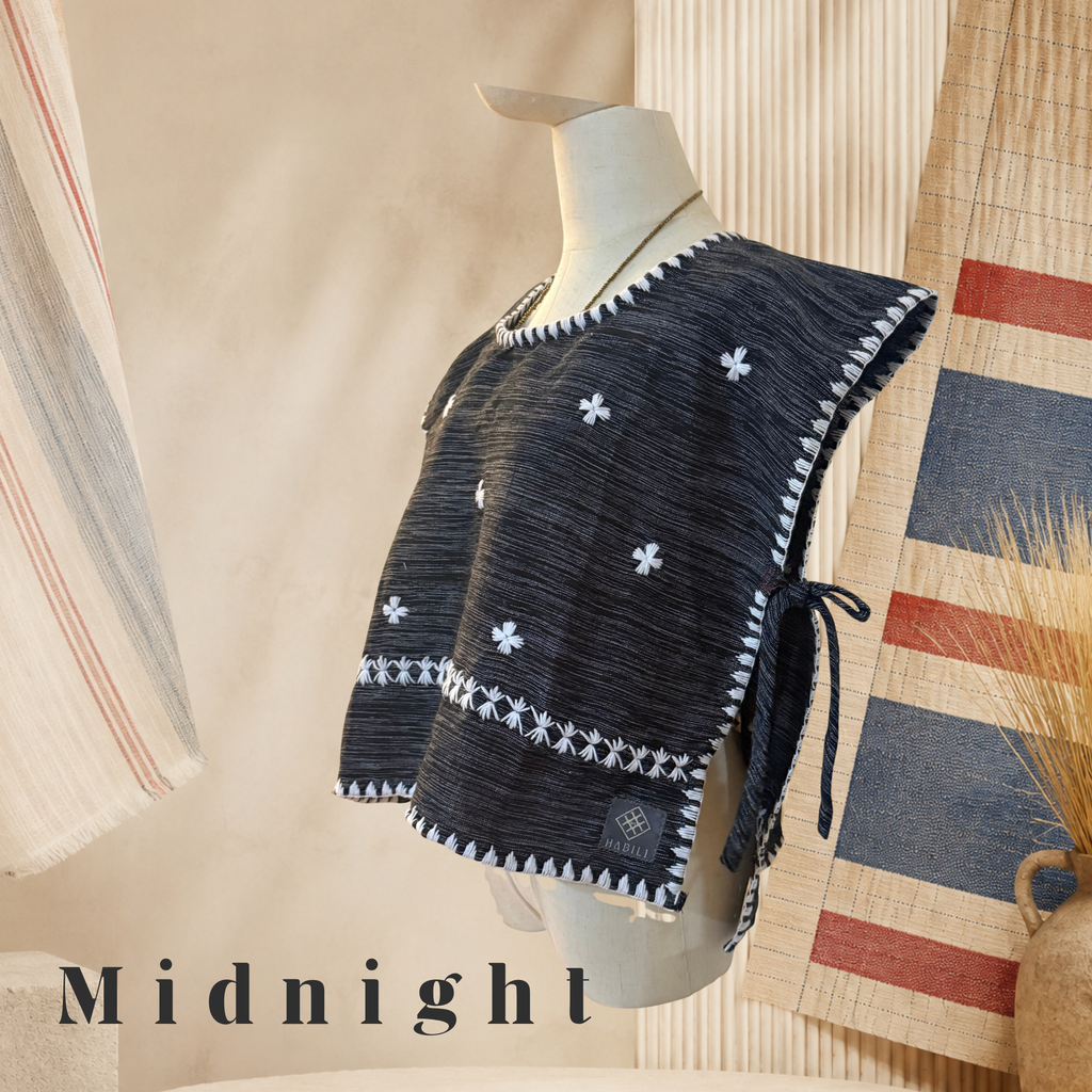 Hinabi Patchwork Bib Vest - Midnight