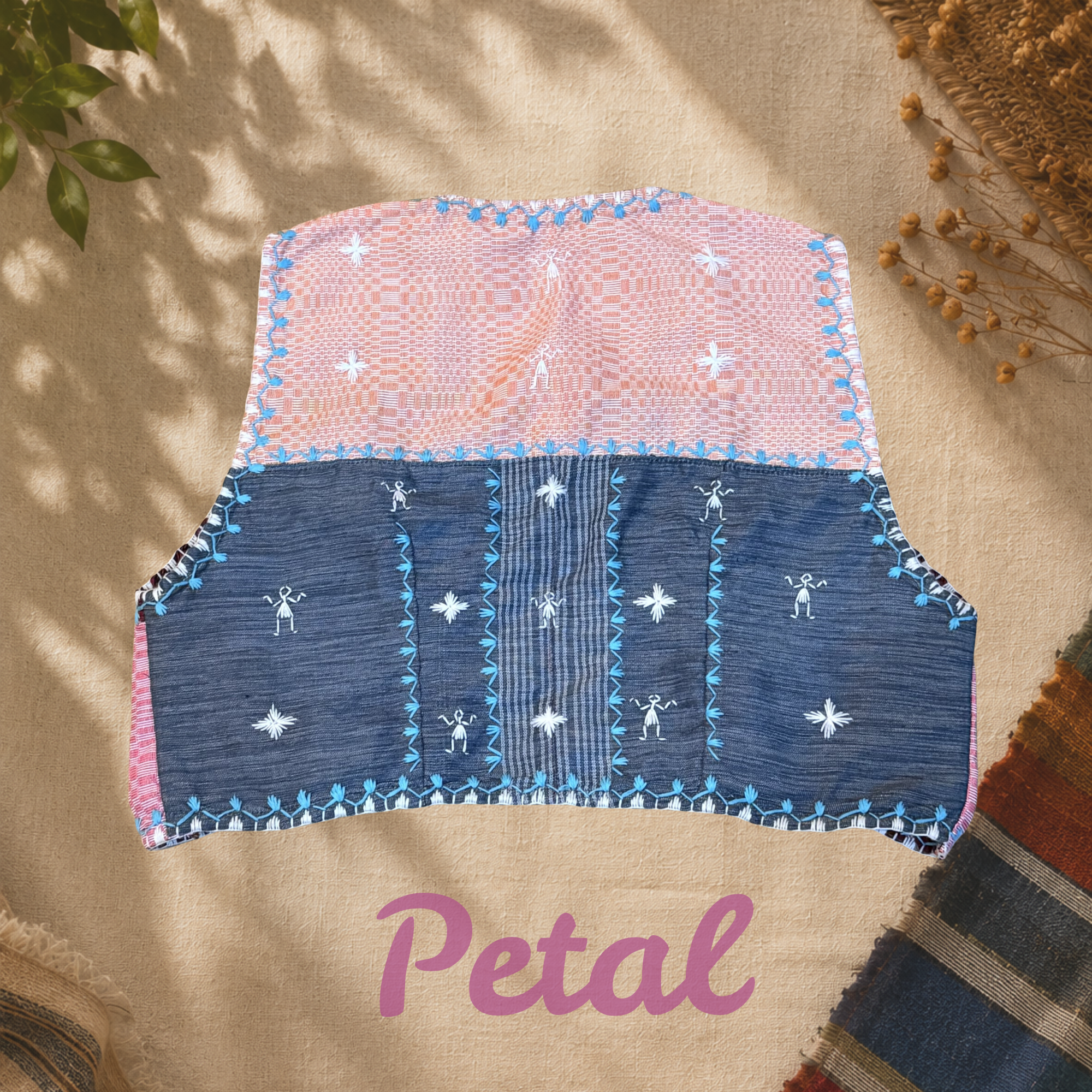 Hinabi Patchwork Vest - Petal