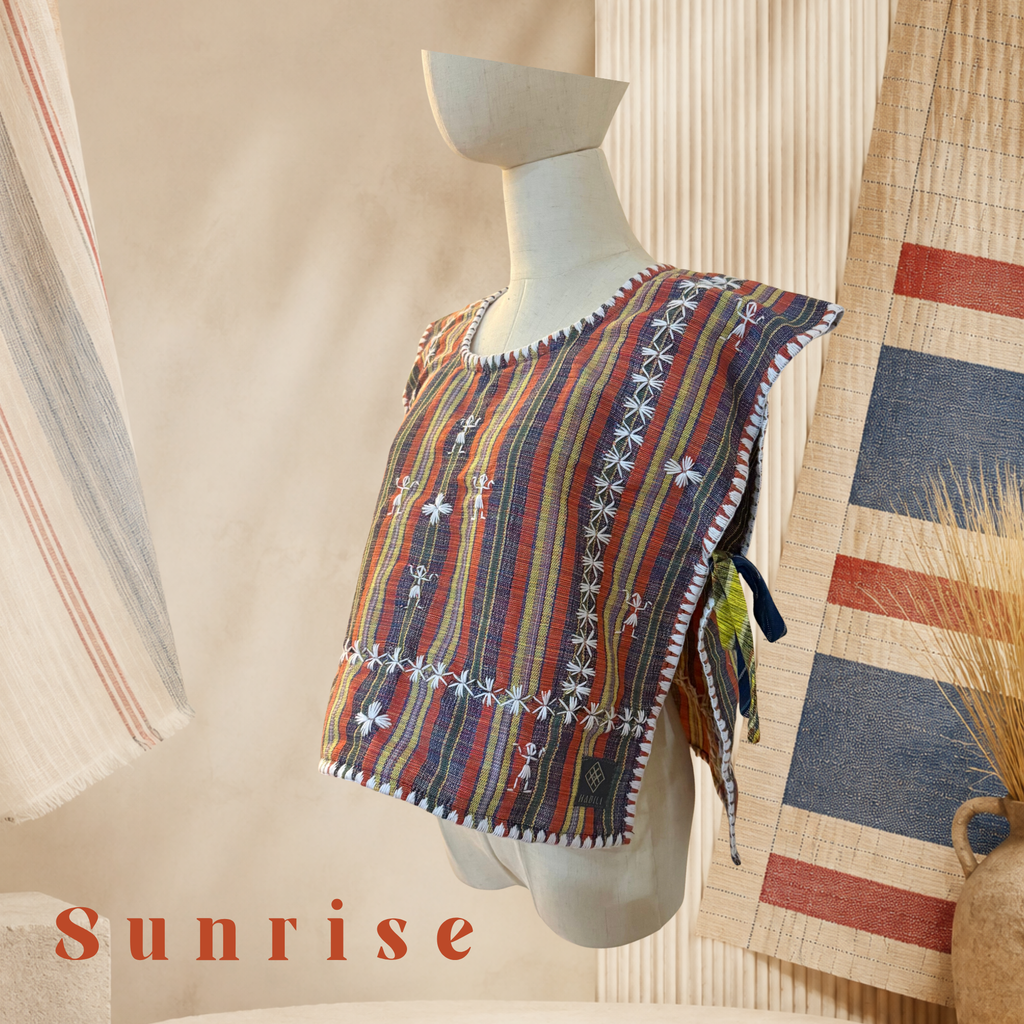 Hinabi Patchwork Bib Vest - Sunrise