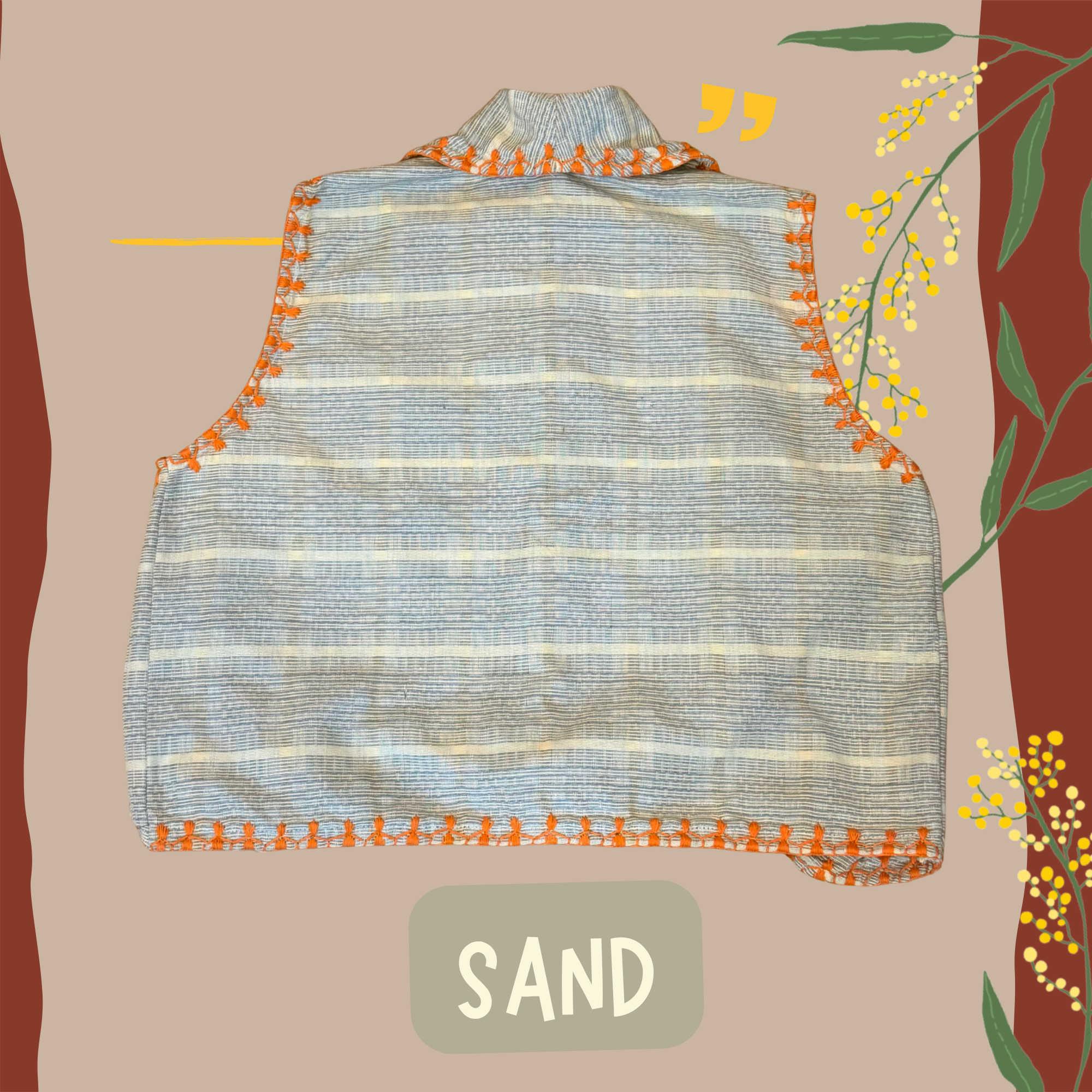 Hinabi Waterfall Vest - Sand