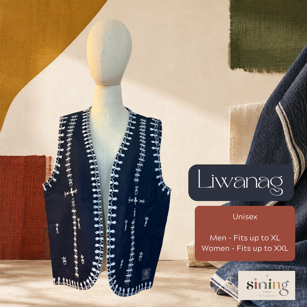 Raw Denim Open Vest - Liwanag (XL)