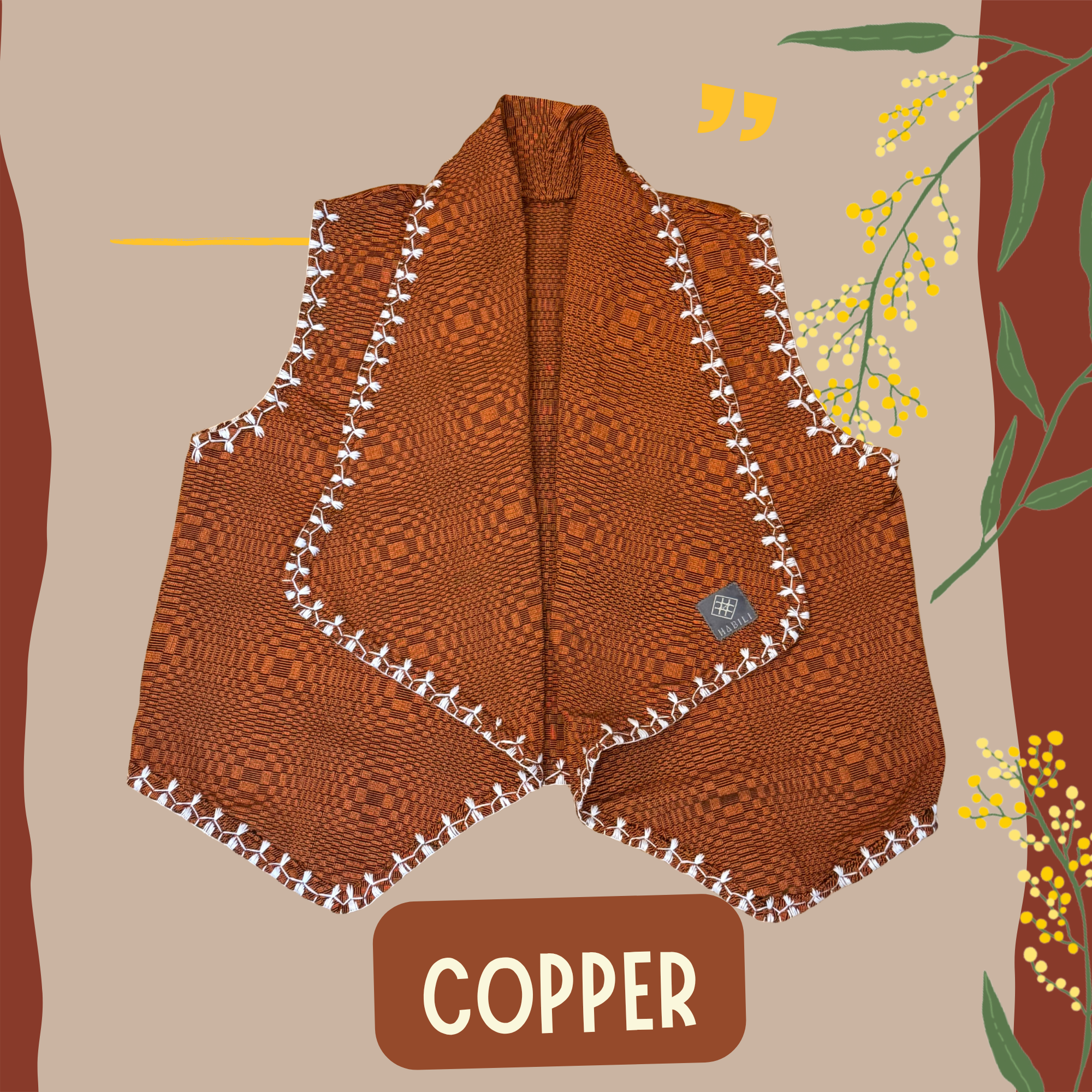 Hinabi Waterfall Vest - Copper