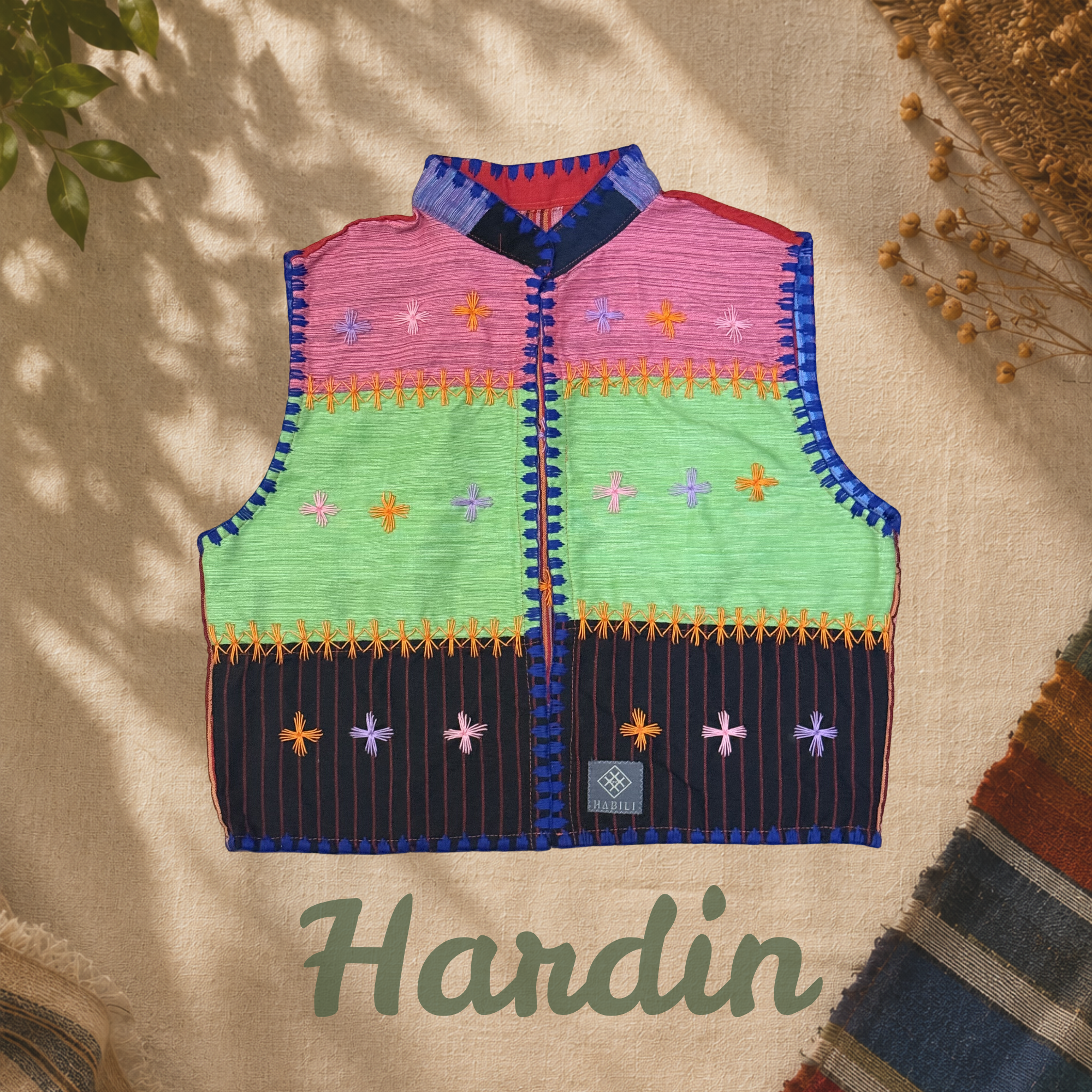 Hinabi Patchwork Vest - Hardin