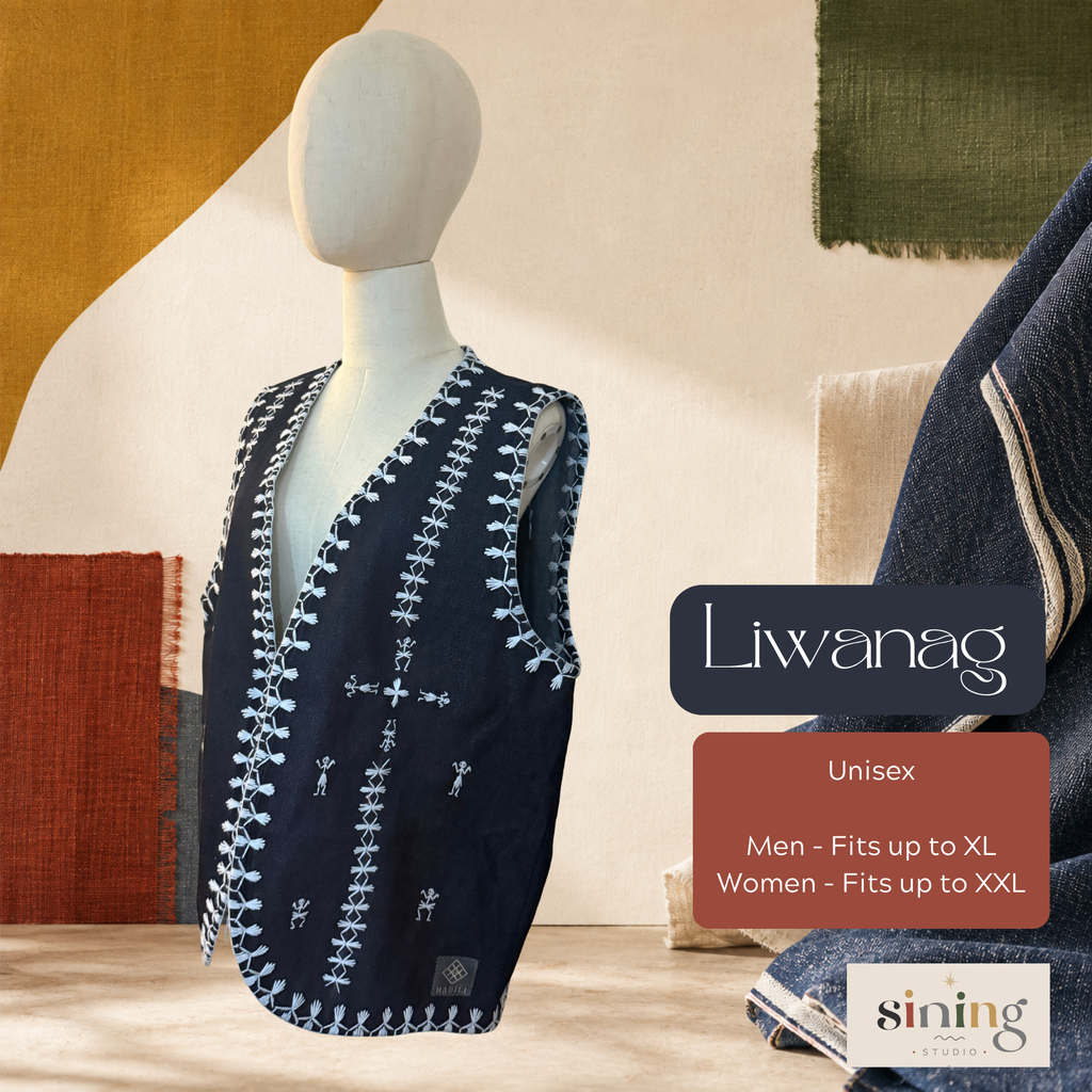 Raw Denim Open Vest - Liwanag (XL)