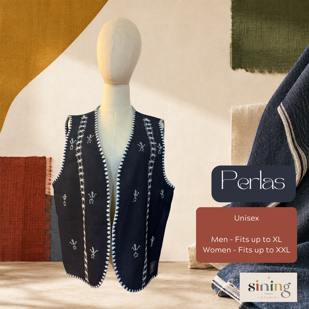 Raw Denim Open Vest - Perlas (XL)