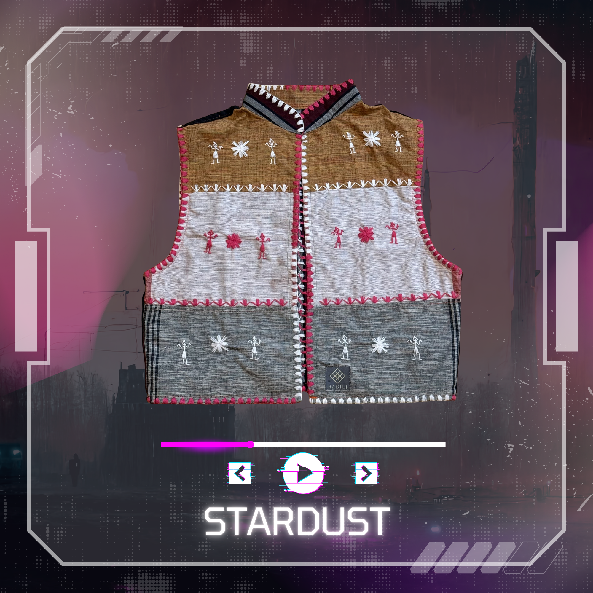 Hinabi Patchwork Vest - Stardust