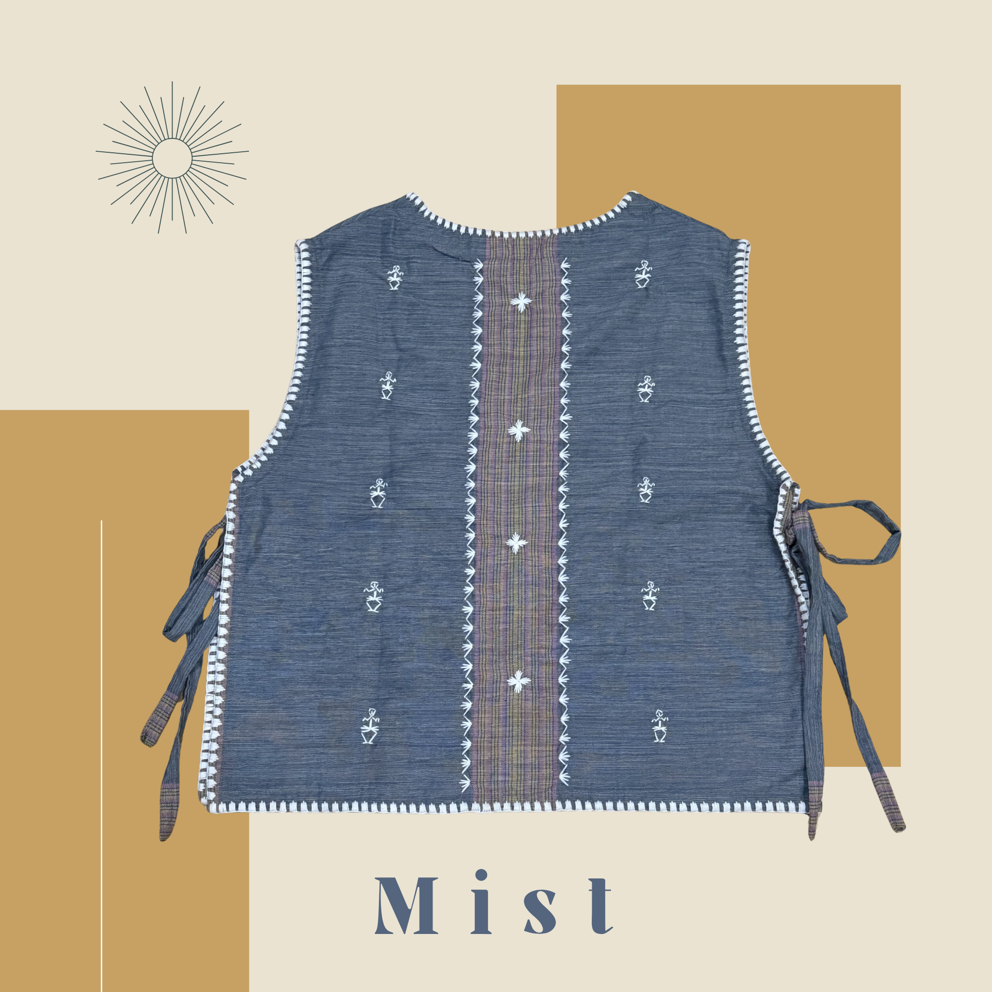 Hinabi Bib Vest - Mist