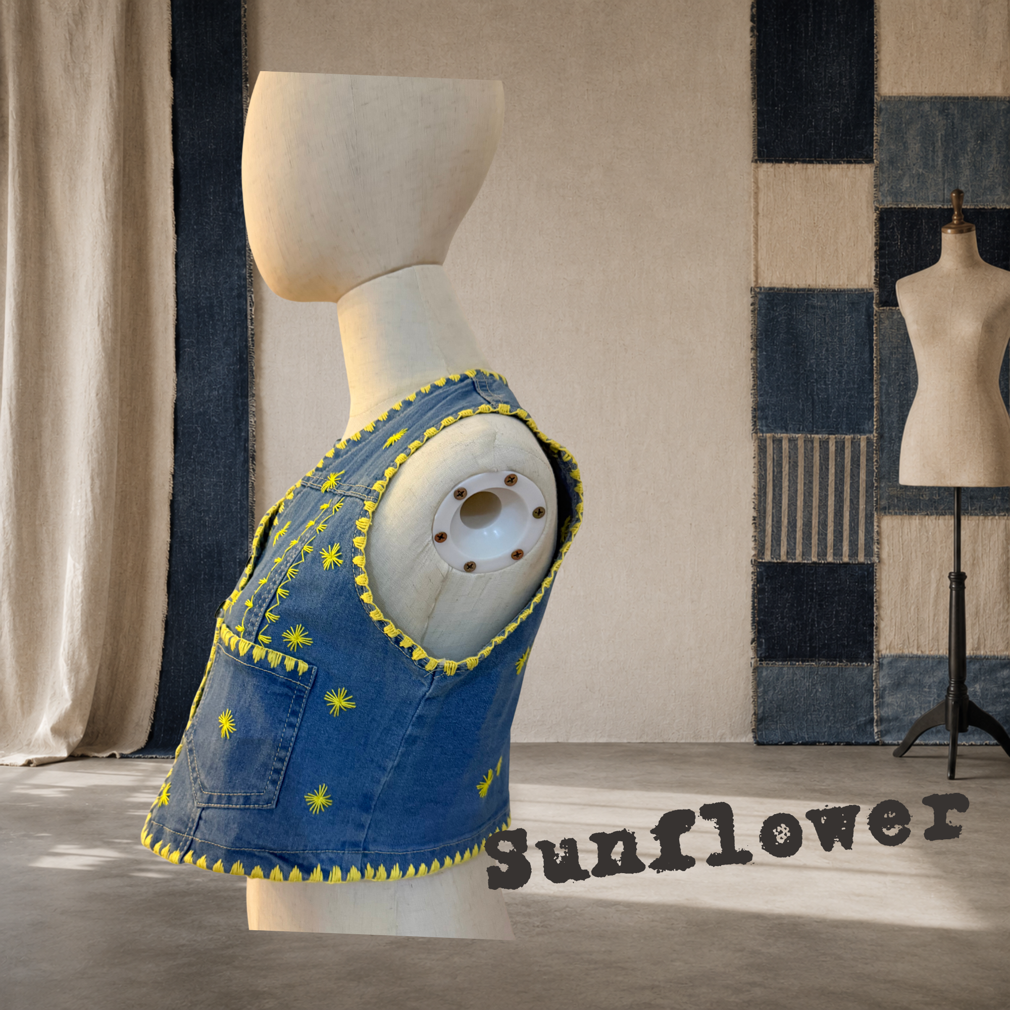 Reworked Vest - Sunflower