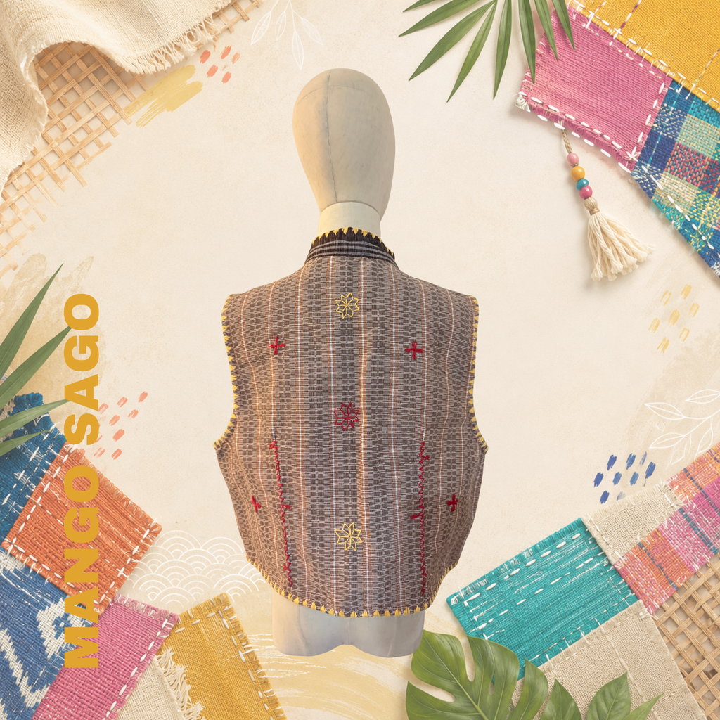 Hinabi Patchwork Vest | Mango Sago