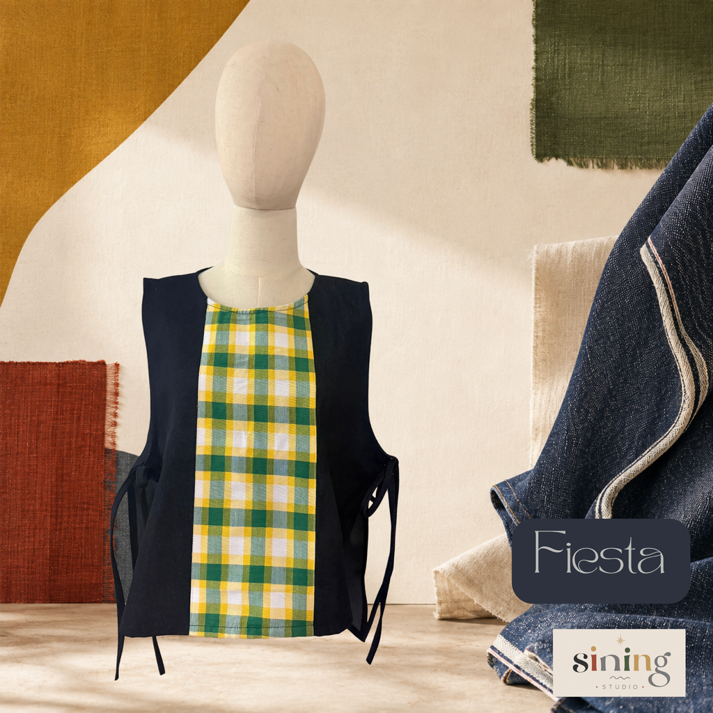 Raw Denim Bib Vest - Fiesta