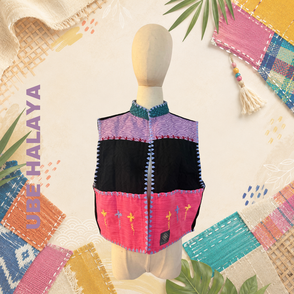Hinabi Patchwork Vest | Ube Halaya