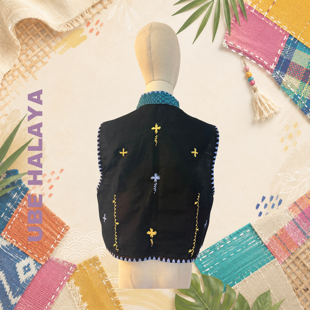 Hinabi Patchwork Vest | Ube Halaya