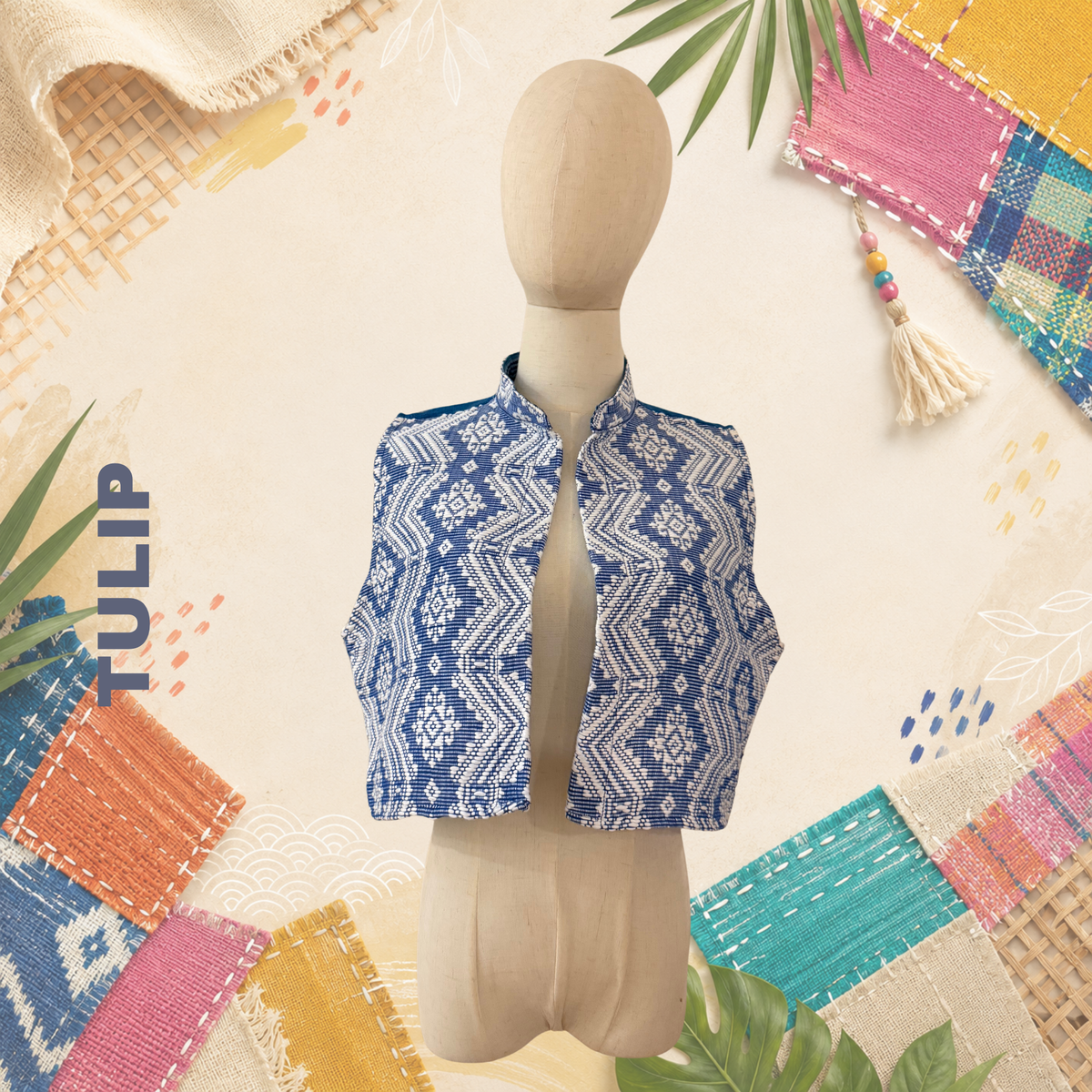 Hinabi Short Vest - Tulip