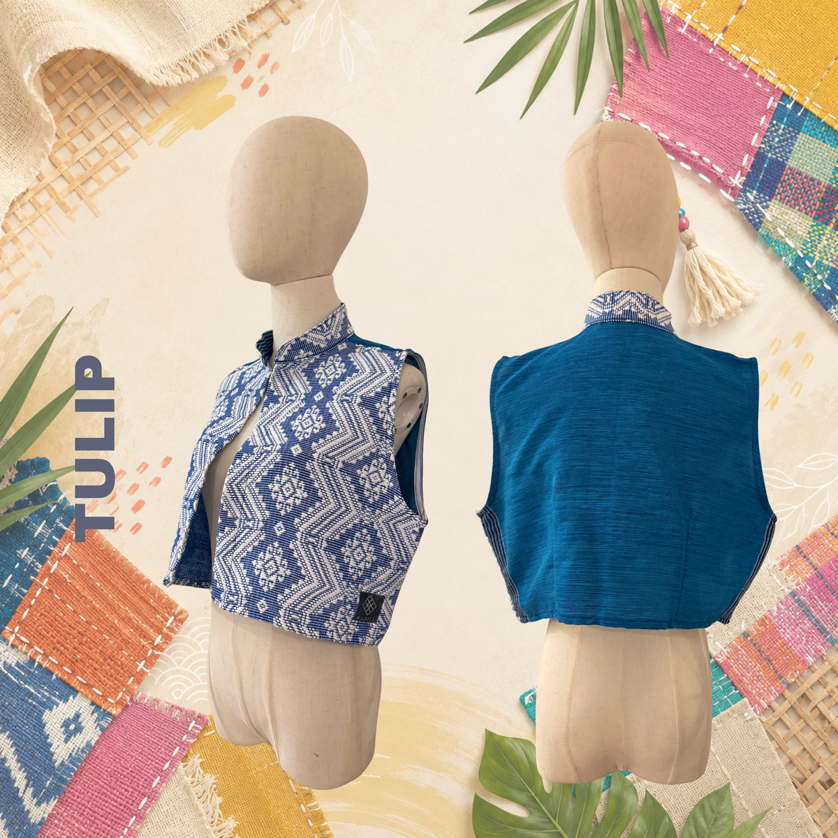 Hinabi Short Vest - Tulip