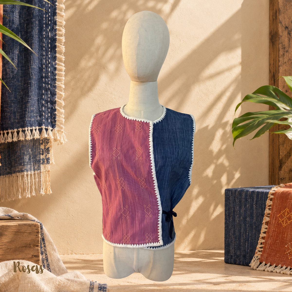 Hiraya Side Tie Vest | Rosas