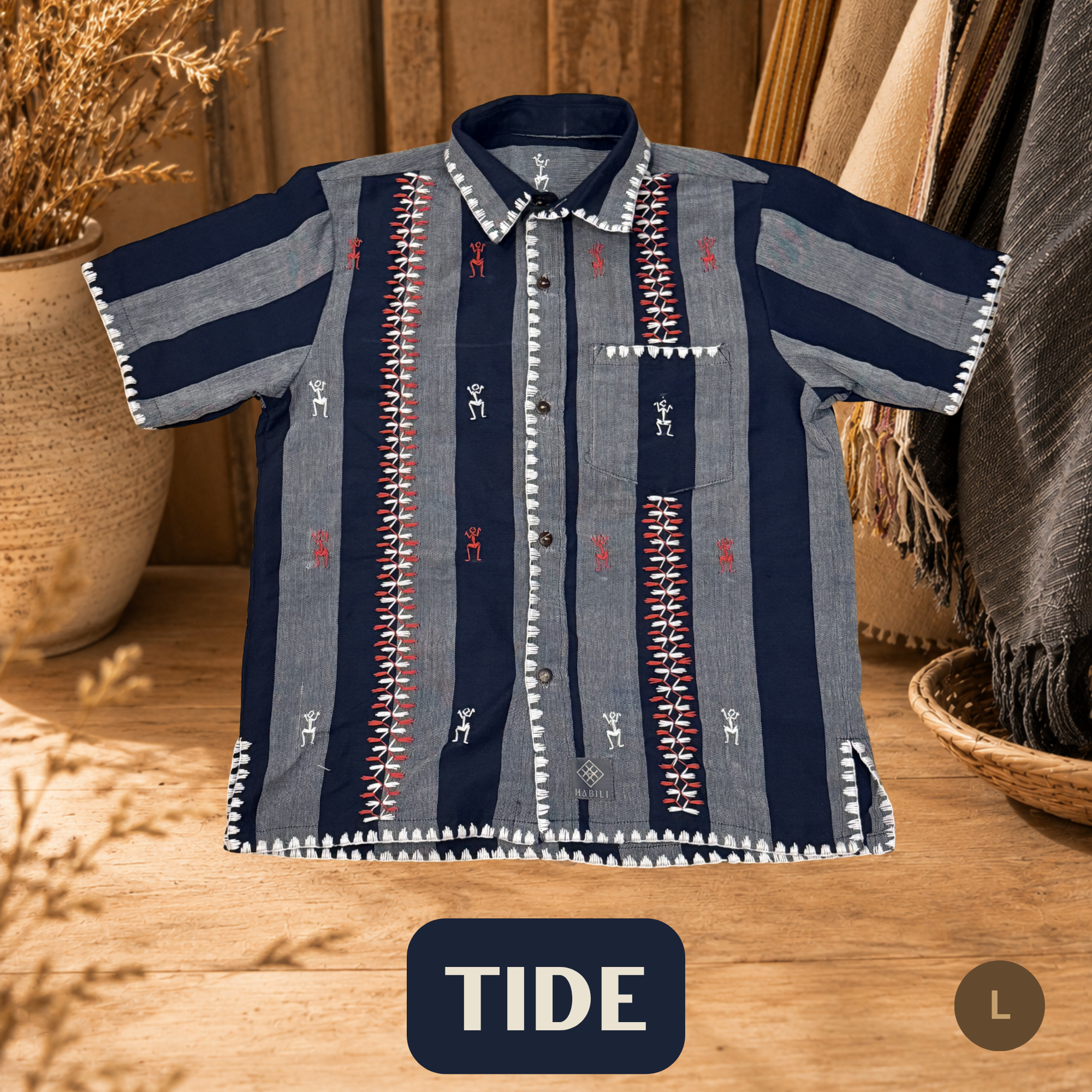 Hinabi Men's Polo - Tide