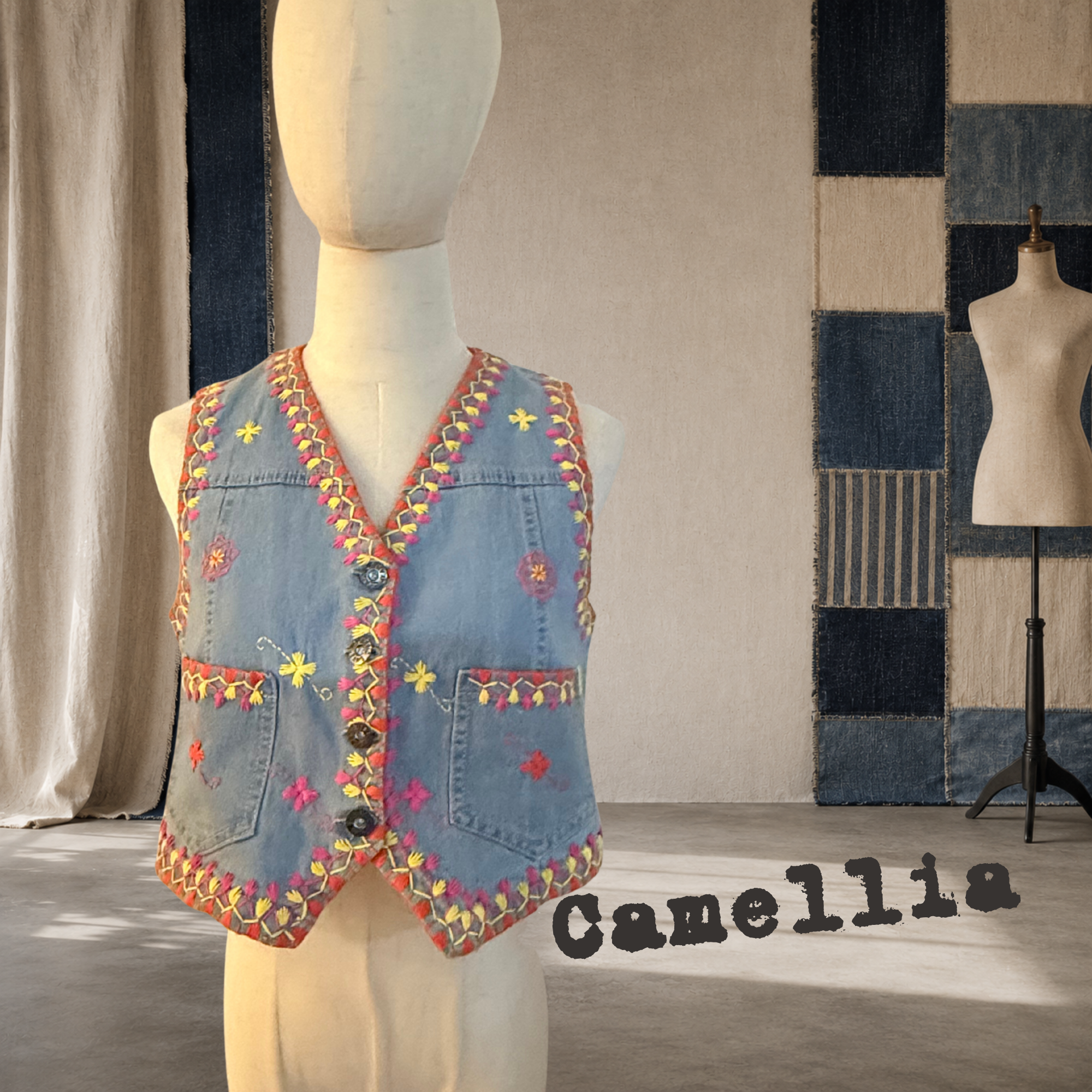 Reworked Vest - Camellia