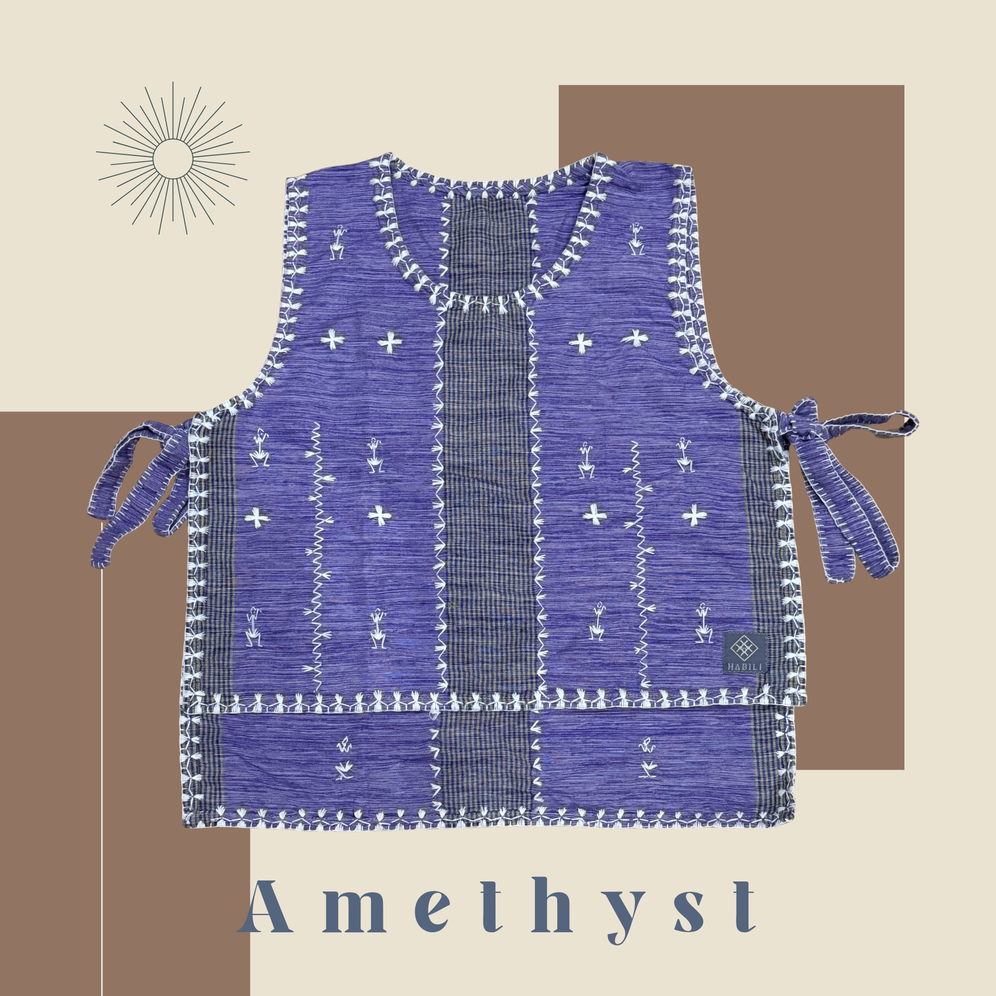 Hinabi Bib Vest - Amethyst