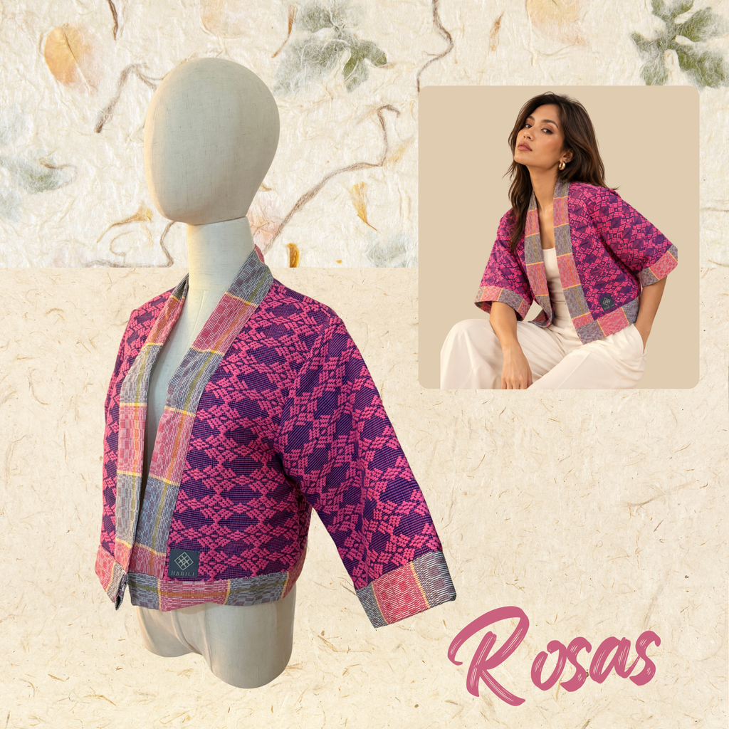 Hinabi Kimono Blazer - Rosas