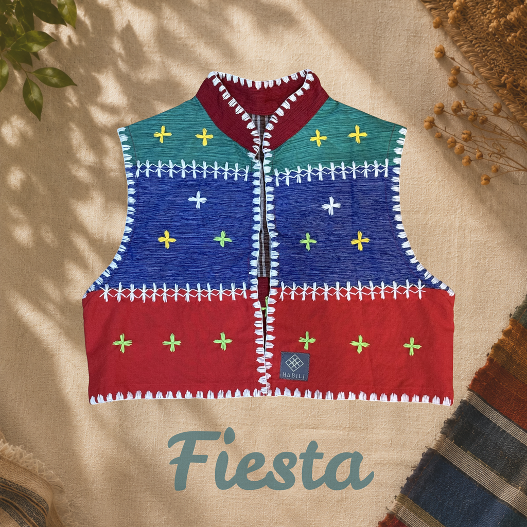 Hinabi Patchwork Vest - Fiesta