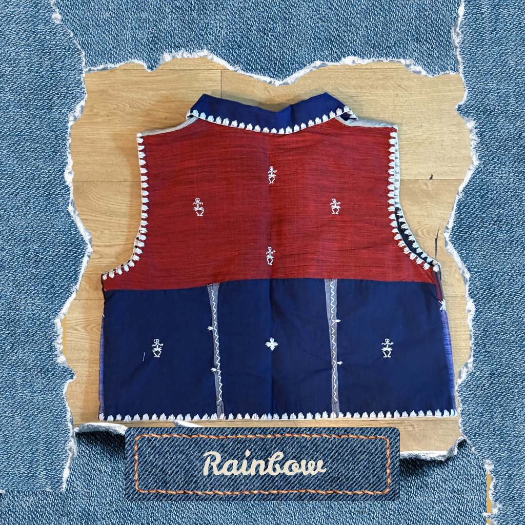 Hinabi Patchwork Vest - Rainbow