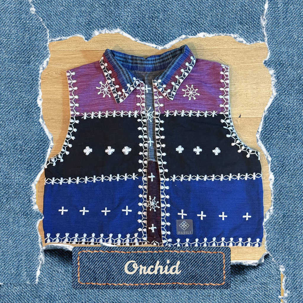 Hinabi Patchwork Vest - Orchid