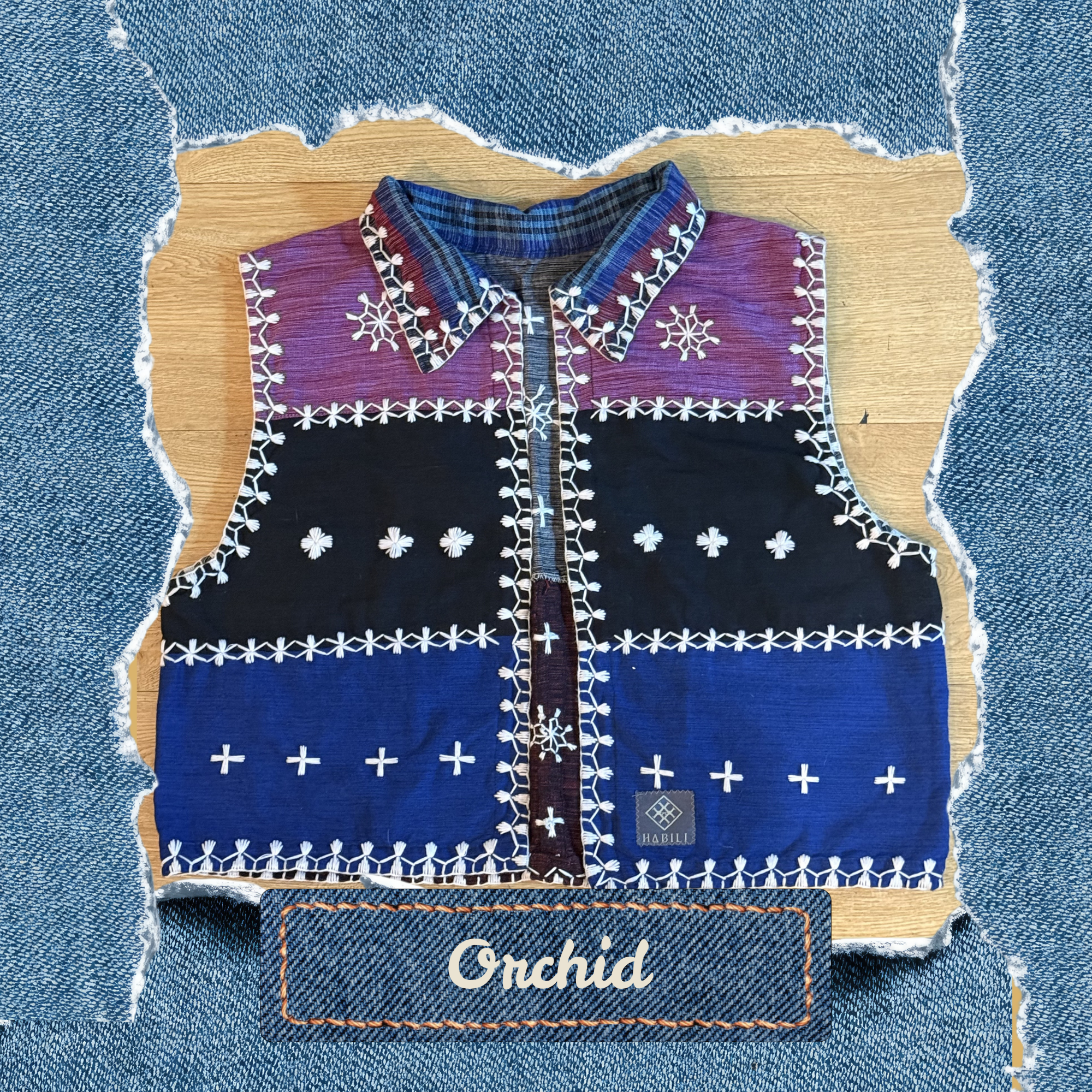 Hinabi Patchwork Vest - Orchid