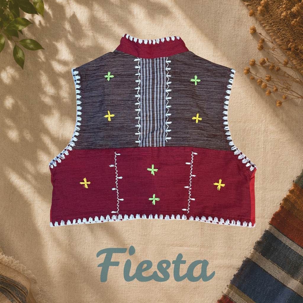 Hinabi Patchwork Vest - Fiesta