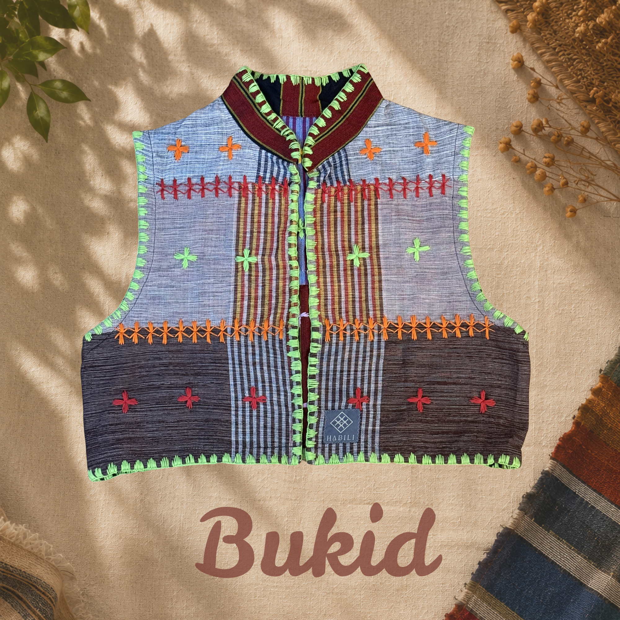 Hinabi Patchwork Vest - Bukid