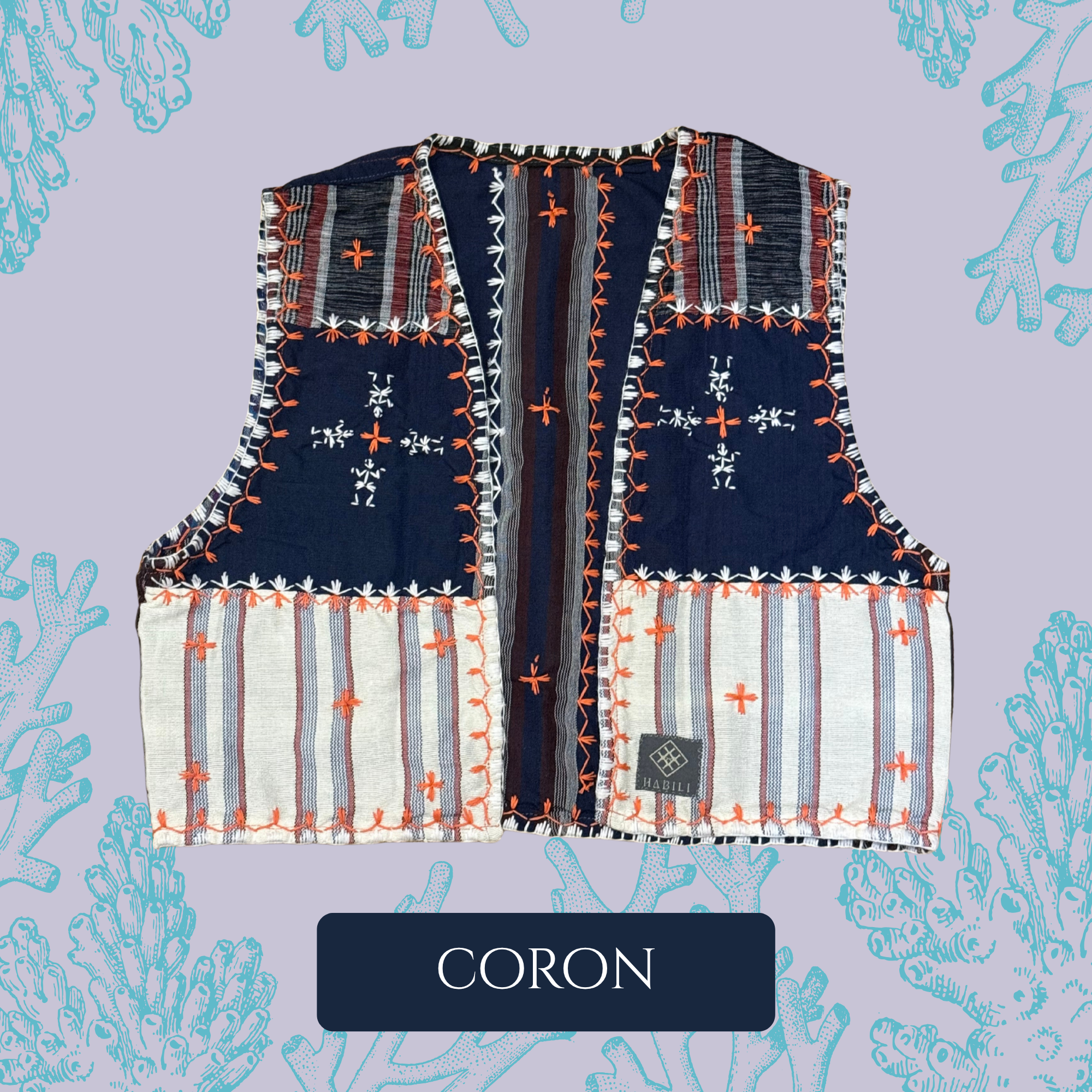Hinabi Patchwork Vest - Coron
