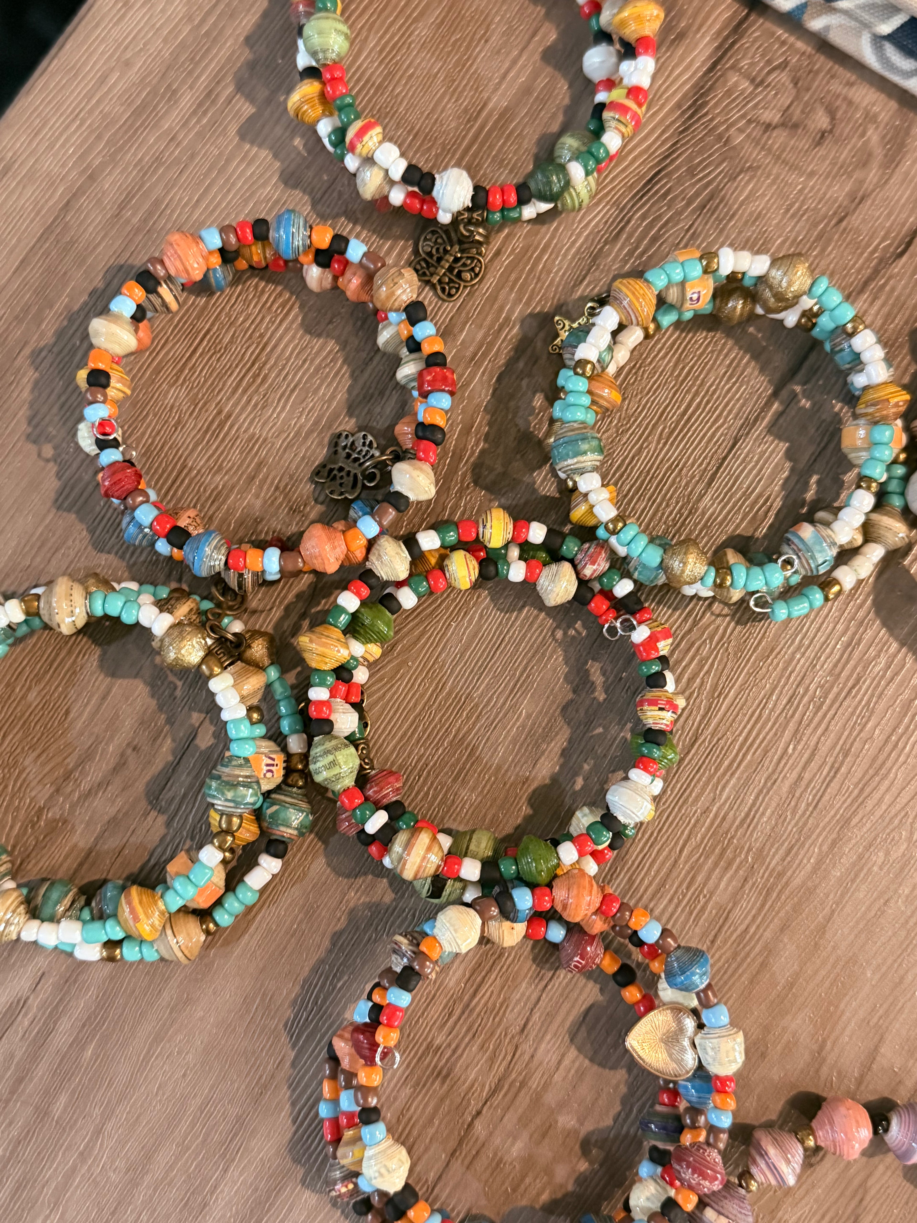 Recycled Paper Wrap Bracelet - Frozen