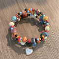 Recycled Paper Wrap Bracelet - Sunset